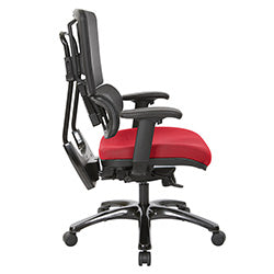 Vertical Black Mesh Back Chair with Shiny Black Base 1
